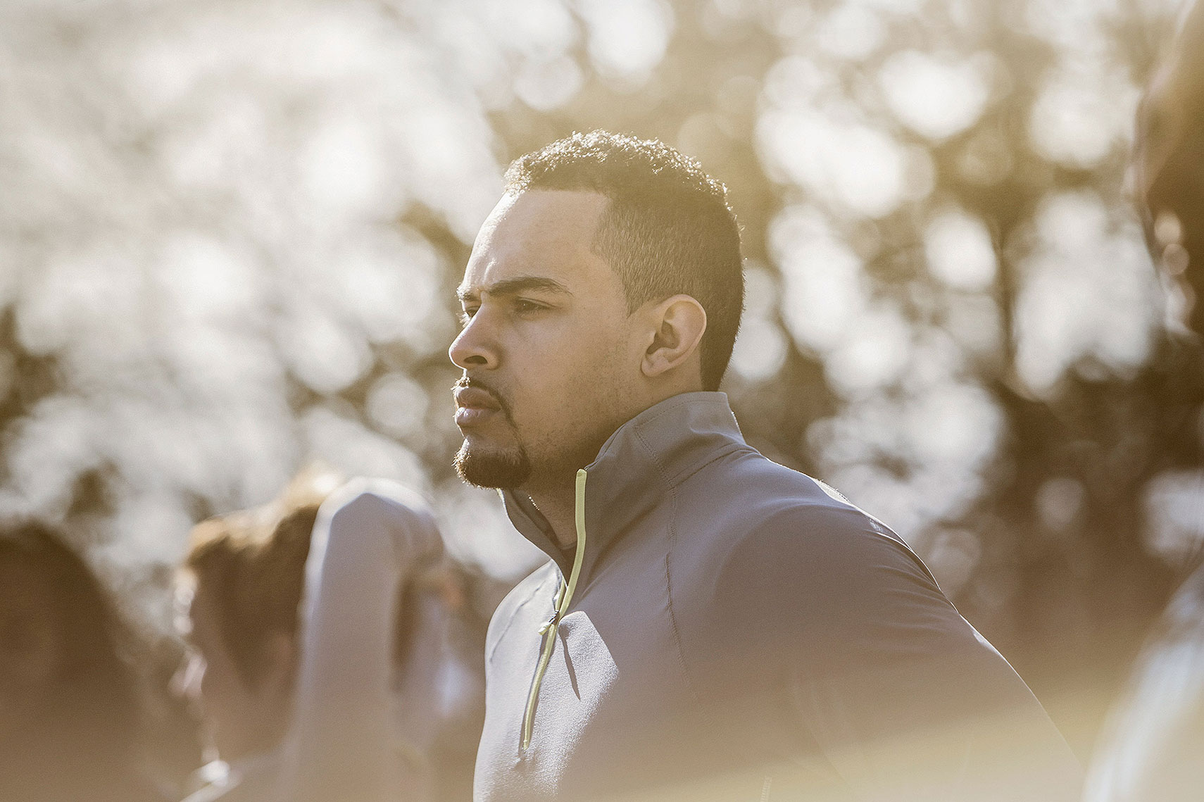 Close up of a male in athletic clothing. | John Fedele Lifestyle Photography