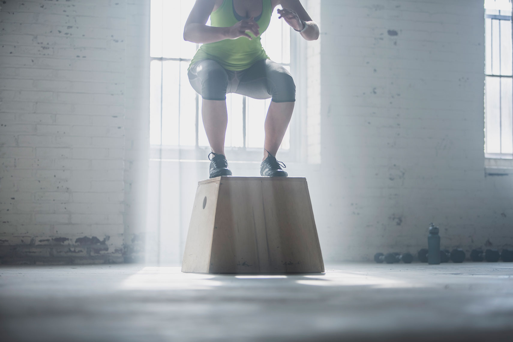 Cross fit women on a block. | John Fedele Lifestyle Photography